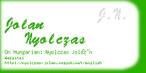 jolan nyolczas business card